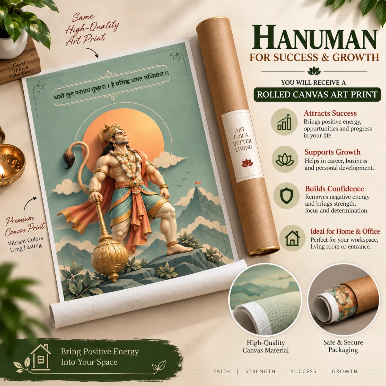 Hanuman for Success & Growth | Vastu Painting