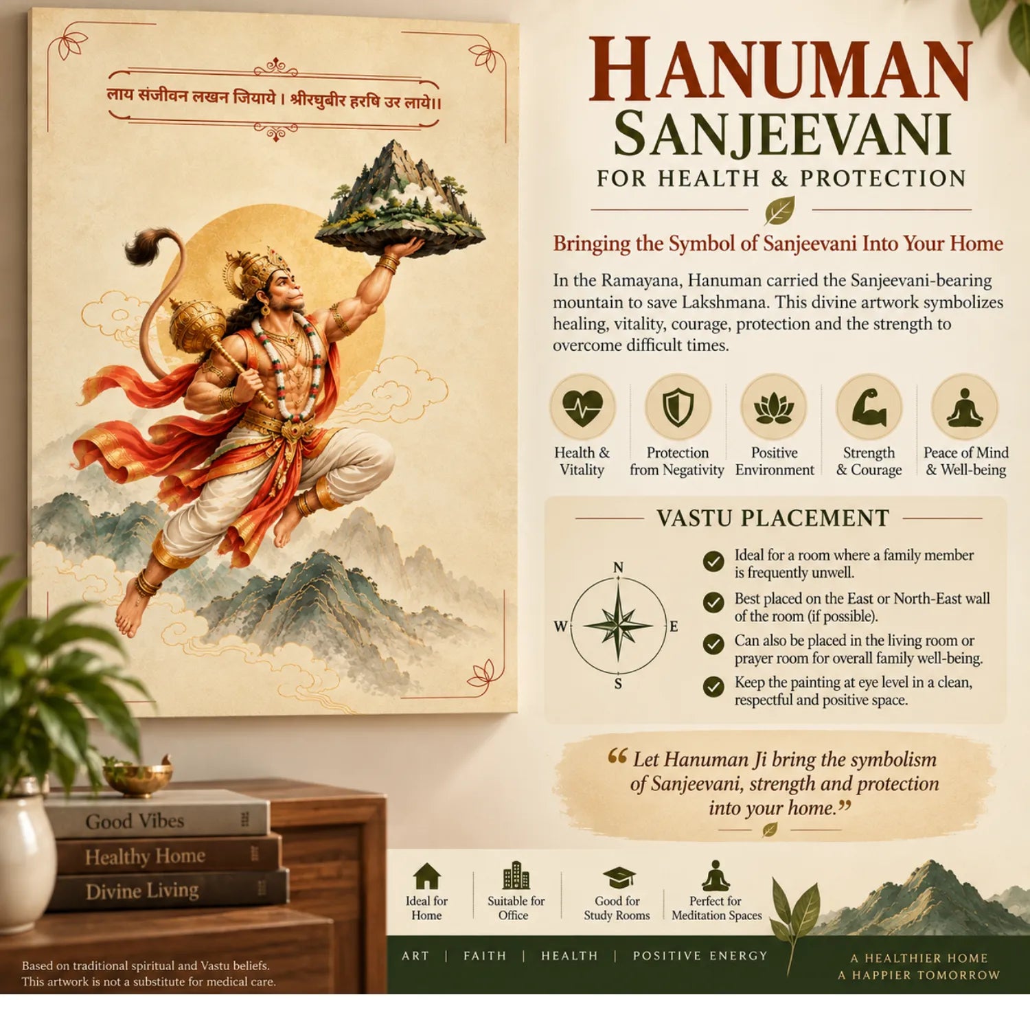 Hanuman Sanjeevani Vastu Painting